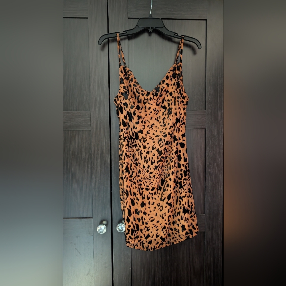 Leopard Print Slip Dress